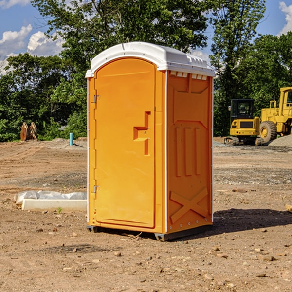 how often are the portable restrooms cleaned and serviced during a rental period in Valmeyer Illinois